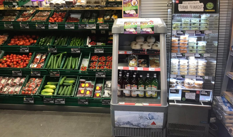 Venda de água de coco em Berlim